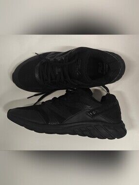 FILA Memory Foam Panorama Running Shoes Men’s Size 9 Triple Black Athletic Sneak